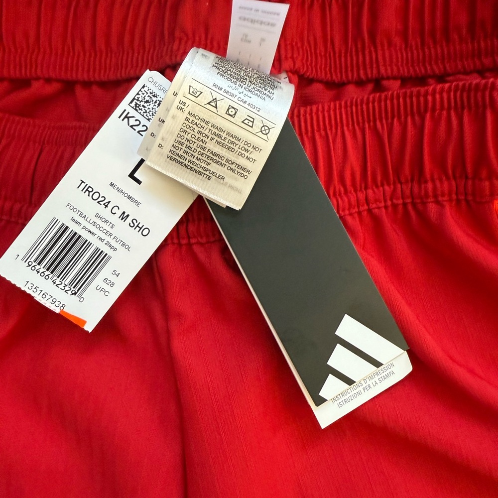 New Adidas Tiro Red Sports Shorts